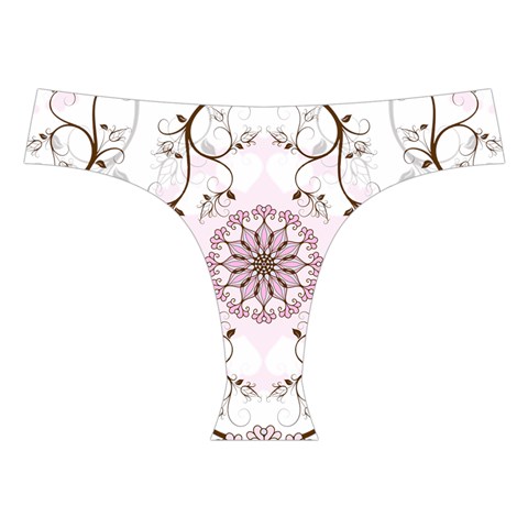 Floral Flora Flower Seamless Pattern Cross Back Hipster Bikini Set from ArtsNow.com Front Under