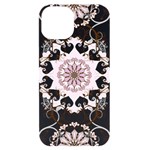 Floral Flora Flower Seamless Pattern iPhone 14 Black UV Print Case