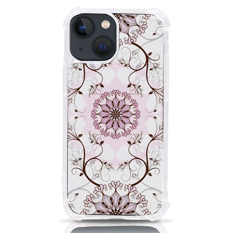 Floral Flora Flower Seamless Pattern iPhone 13 mini TPU UV Print Case from ArtsNow.com Front