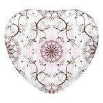 Floral Flora Flower Seamless Pattern Heart Glass Fridge Magnet (4 pack)