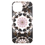 Floral Flora Flower Seamless Pattern iPhone 15 Black UV Print PC Hardshell Case