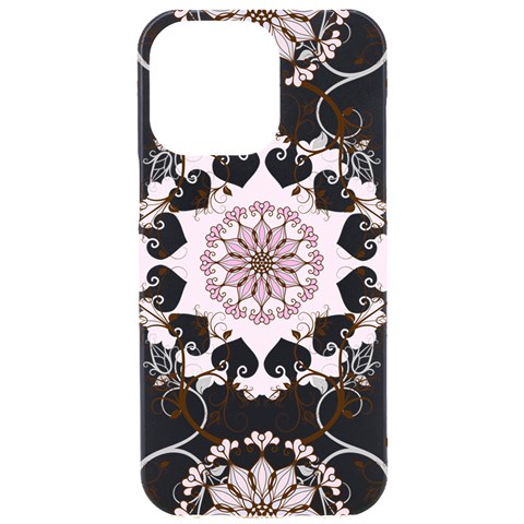 Floral Flora Flower Seamless Pattern iPhone 15 Pro Max Black UV Print PC Hardshell Case from ArtsNow.com Front