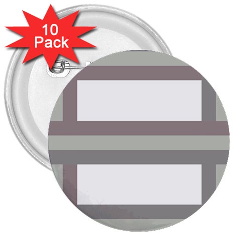 Minimal Mixed Abstract Lines Print Copia 3  Buttons (10 pack)  from ArtsNow.com Front