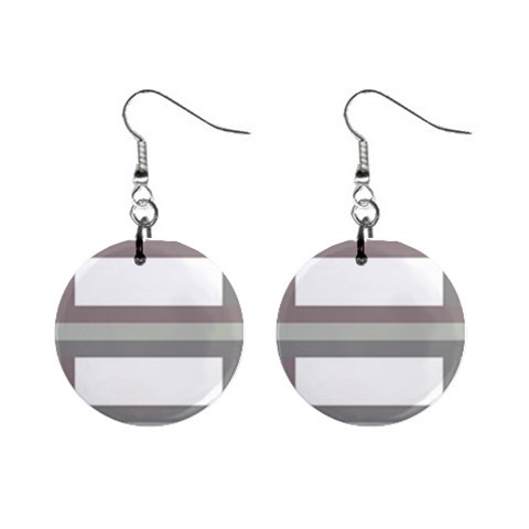 Minimal Mixed Abstract Lines Print Copia Mini Button Earrings from ArtsNow.com Front