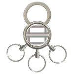 Minimal Mixed Abstract Lines Print Copia 3-Ring Key Chain