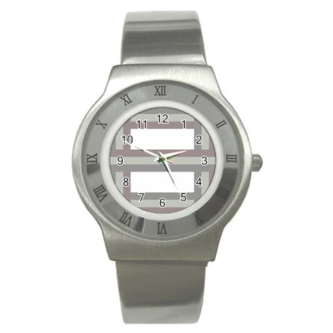 Minimal Mixed Abstract Lines Print Copia Stainless Steel Watch from ArtsNow.com Front