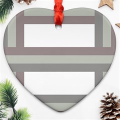 Minimal Mixed Abstract Lines Print Copia Heart Ornament (Two Sides) from ArtsNow.com Back