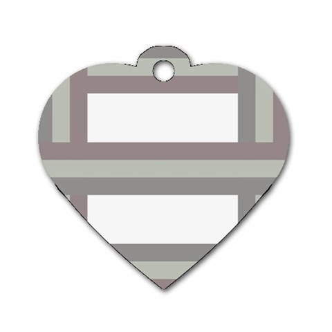 Minimal Mixed Abstract Lines Print Copia Dog Tag Heart (One Side) from ArtsNow.com Front