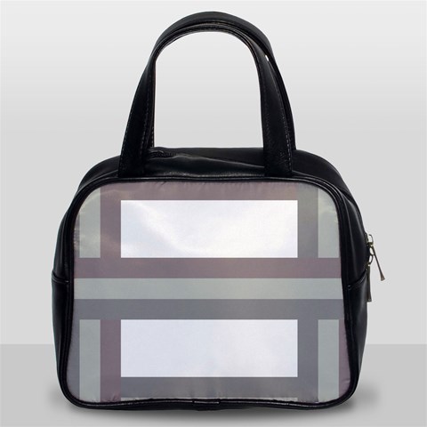 Minimal Mixed Abstract Lines Print Copia Classic Handbag (Two Sides) from ArtsNow.com Front