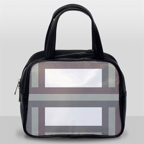 Minimal Mixed Abstract Lines Print Copia Classic Handbag (Two Sides) from ArtsNow.com Back