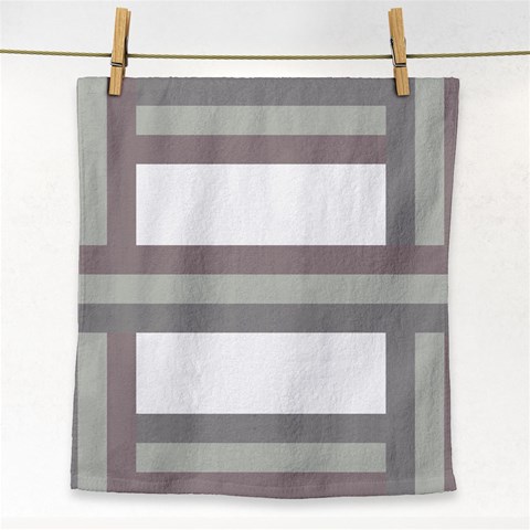 Minimal Mixed Abstract Lines Print Copia Face Towel from ArtsNow.com Front