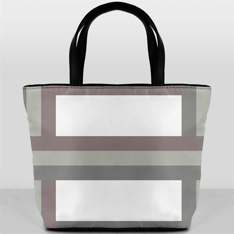 Minimal Mixed Abstract Lines Print Copia Bucket Bag from ArtsNow.com Back