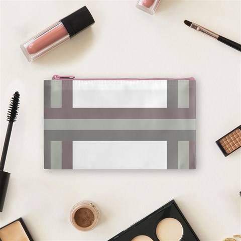 Minimal Mixed Abstract Lines Print Copia Cosmetic Bag (Small) from ArtsNow.com Front