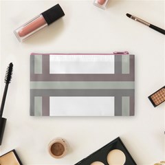 Minimal Mixed Abstract Lines Print Copia Cosmetic Bag (Small) from ArtsNow.com Back