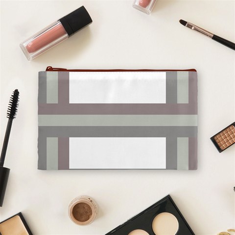 Minimal Mixed Abstract Lines Print Copia Cosmetic Bag (Medium) from ArtsNow.com Front