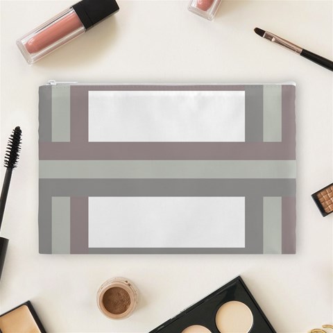 Minimal Mixed Abstract Lines Print Copia Cosmetic Bag (Large) from ArtsNow.com Front