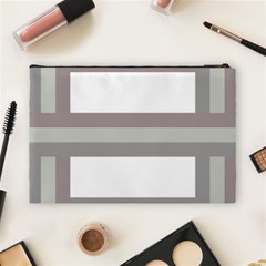 Minimal Mixed Abstract Lines Print Copia Cosmetic Bag (Large) from ArtsNow.com Back