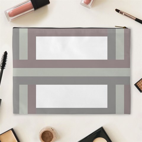 Minimal Mixed Abstract Lines Print Copia Cosmetic Bag (XL) from ArtsNow.com Back