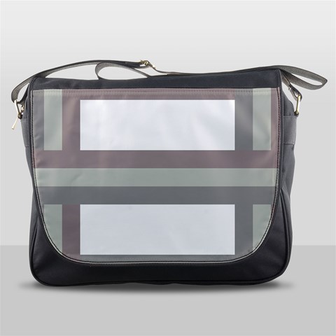 Minimal Mixed Abstract Lines Print Copia Messenger Bag from ArtsNow.com Front