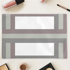 Minimal Mixed Abstract Lines Print Copia Cosmetic Bag (XXL) from ArtsNow.com Front