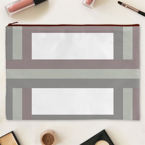 Minimal Mixed Abstract Lines Print Copia Cosmetic Bag (XXXL) from ArtsNow.com Front