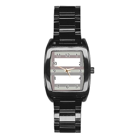 Minimal Mixed Abstract Lines Print Copia Stainless Steel Barrel Watch from ArtsNow.com Front