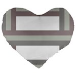 Minimal Mixed Abstract Lines Print Copia Large 19  Premium Flano Heart Shape Cushions