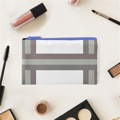 Minimal Mixed Abstract Lines Print Copia Cosmetic Bag (XS) from ArtsNow.com Front