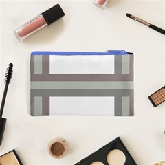 Minimal Mixed Abstract Lines Print Copia Cosmetic Bag (XS) from ArtsNow.com Back