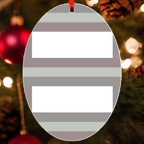 Minimal Mixed Abstract Lines Print Copia UV Print Acrylic Ornament Oval from ArtsNow.com Front