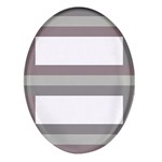 Minimal Mixed Abstract Lines Print Copia Oval Glass Fridge Magnet (4 pack)