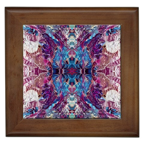 Abstract symmetry Framed Tile from ArtsNow.com Front