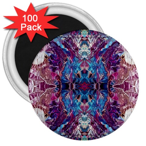 Abstract symmetry 3  Magnets (100 pack) from ArtsNow.com Front