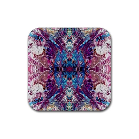 Abstract symmetry Rubber Coaster (Square) from ArtsNow.com Front