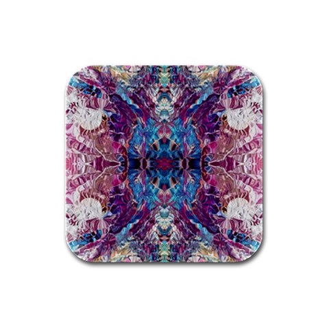 Abstract symmetry Rubber Square Coaster (4 pack) from ArtsNow.com Front