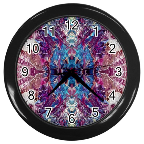 Abstract symmetry Wall Clock (Black) from ArtsNow.com Front