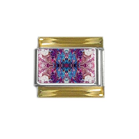 Abstract symmetry Gold Trim Italian Charm (9mm) from ArtsNow.com Front