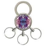 Abstract symmetry 3-Ring Key Chain