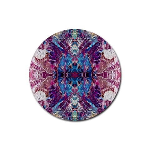 Abstract symmetry Rubber Coaster (Round) from ArtsNow.com Front