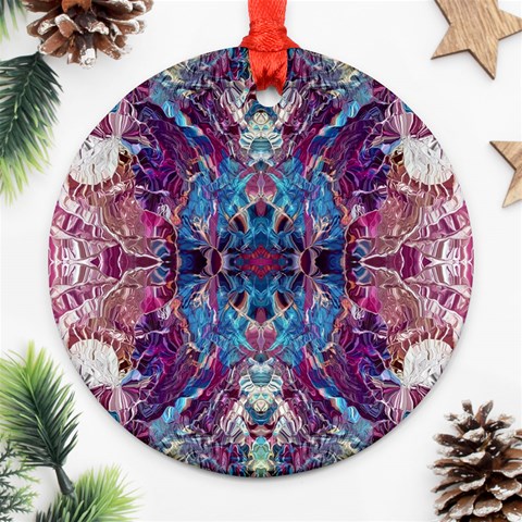 Abstract symmetry Round Ornament (Two Sides) from ArtsNow.com Back