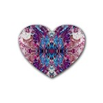 Abstract symmetry Rubber Heart Coaster (4 pack)