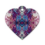 Abstract symmetry Dog Tag Heart (Two Sides)