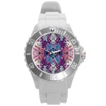 Abstract symmetry Round Plastic Sport Watch (L)