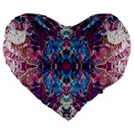 Abstract symmetry Large 19  Premium Heart Shape Cushions