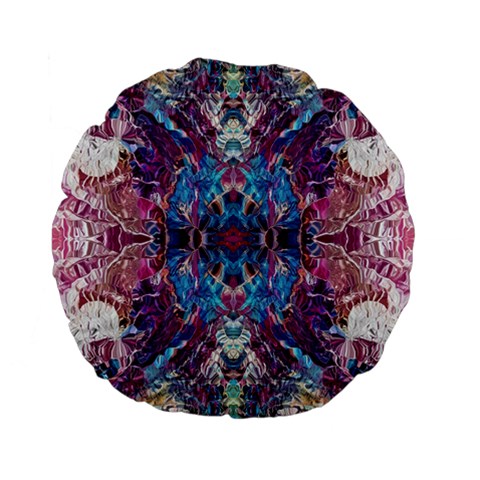 Abstract symmetry Standard 15  Premium Flano Round Cushions from ArtsNow.com Front