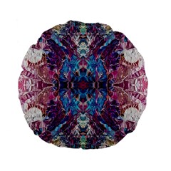 Abstract symmetry Standard 15  Premium Flano Round Cushions from ArtsNow.com Back