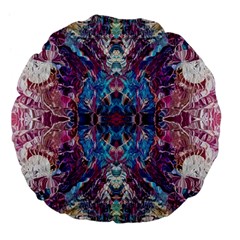 Abstract symmetry Large 18  Premium Flano Round Cushions from ArtsNow.com Front