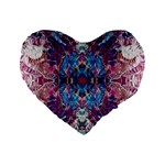 Abstract symmetry Standard 16  Premium Flano Heart Shape Cushions