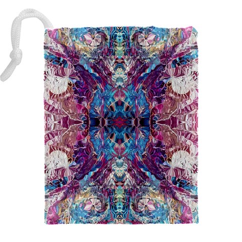 Abstract symmetry Drawstring Pouch (4XL) from ArtsNow.com Back