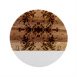 Abstract symmetry Marble Wood Coaster (Round)